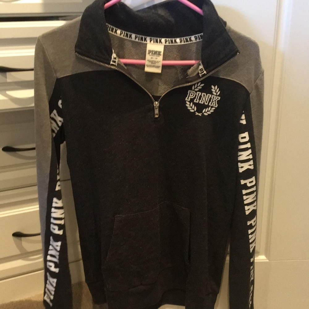Pink quarter zip